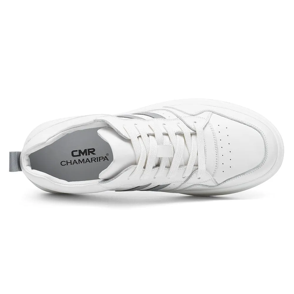 5 CM / 1.95 inches CMR CHAMARIPA White Elevator Sports Shoes for Men - Height Increasing Casual Sneakers