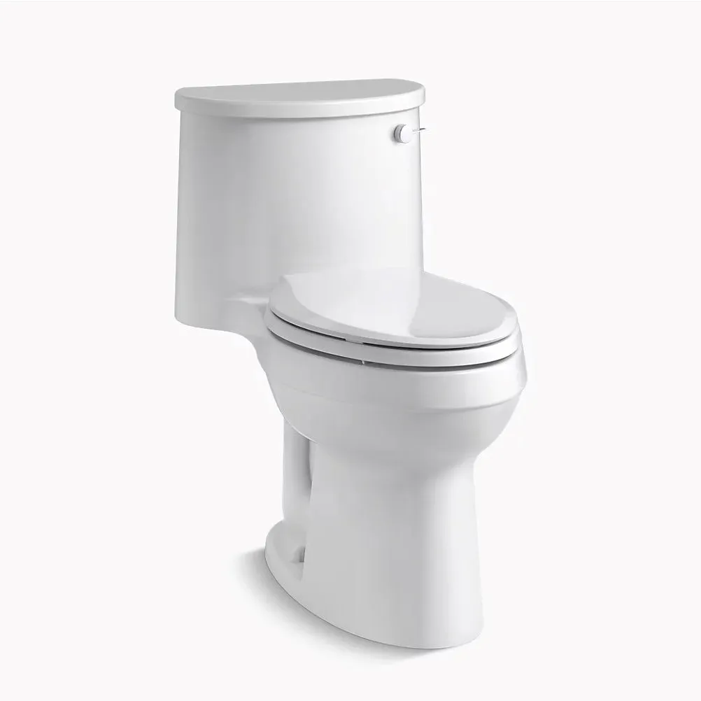 Adair Elongated 1.28 gpf Right Hand Trip Lever One-Piece Toilet in White