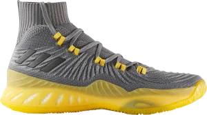 Adidas Crazy Explosive 2017 Primeknit 'Grey Yellow' Sneakers, Gray