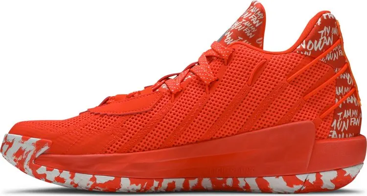 Adidas Dame 7 'I Am My Own Fan - Solar Red' Sneakers, Orange