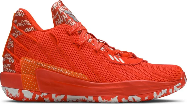 Adidas Dame 7 'I Am My Own Fan - Solar Red' Sneakers, Orange