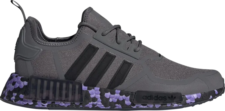 Adidas NMD_R1 'Grey Purple Rush' sneakers, gray