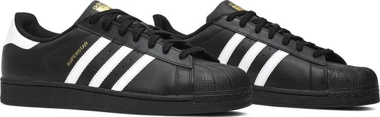 Adidas Superstar men's sneakers, black/white