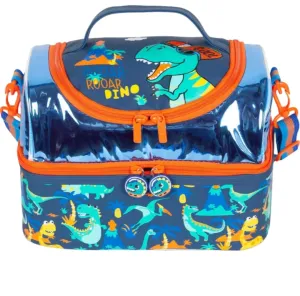 AESTHETIC DINOSAUR DUAL COMPARTMENT INSULATED LUNCH BAG