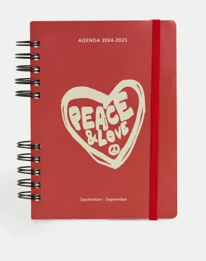 Agenda escolar Peace and Love 2024-2025