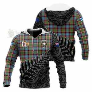 Aikenhead Crest Tartan Knitted Hoodie with New Zealand Silver Fern Half Style