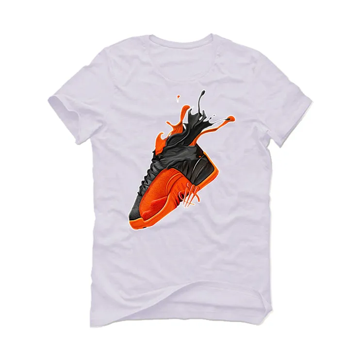 Air Jordan 12 Brilliant Orange - White T-Shirt (SPLASH)