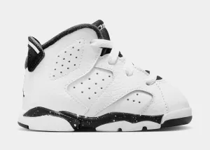 Air Jordan 6 Retro White & Black Infant Toddler Lifestyle Shoes (White/Black)