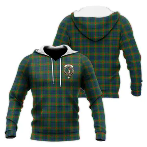 Aiton Tartan Knitted Hoodie with Family Crest