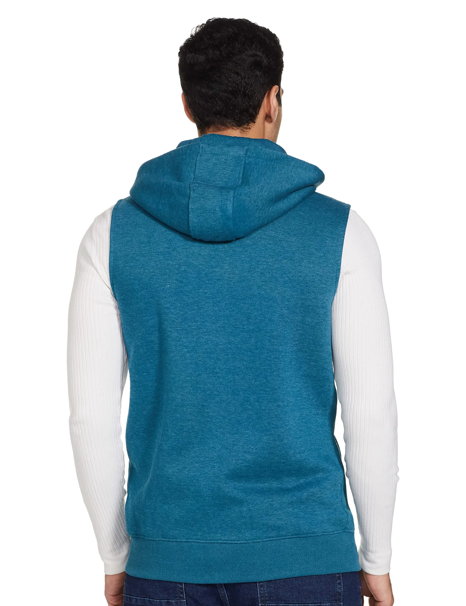 Amazon Brand - Symbol Men's Cotton Hooded Neck Sweatshirt(AW18MNSSW06_Fog Teal Mel_L_Fog Teal Mel_L)