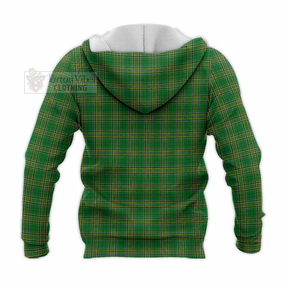 Annesley Irish Clan Tartan Knitted Hoodie with Coat of Arms