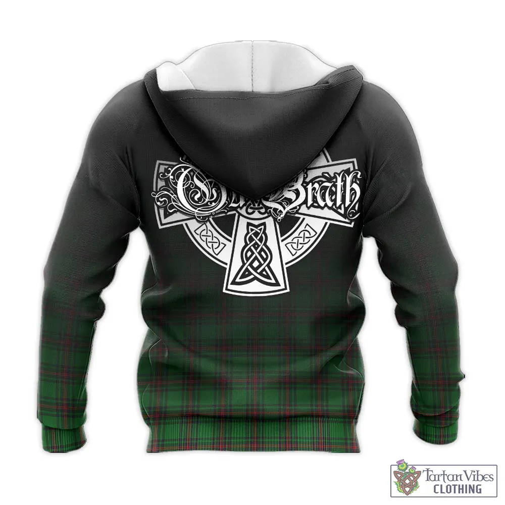 Anstruther Tartan Knitted Hoodie Featuring Alba Gu Brath Family Crest Celtic Inspired