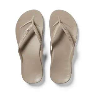 Archies Taupe Crystal Arch Support Thongs