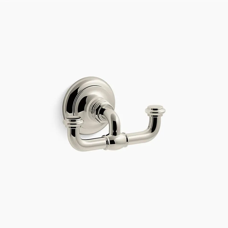 Artifacts 2.63" Double Robe Hook in Vibrant Polished Nickel