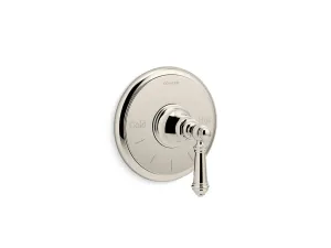 Artifacts Thermostatic Valve Trim in Vibrant Polished Nickel with Lever Handle