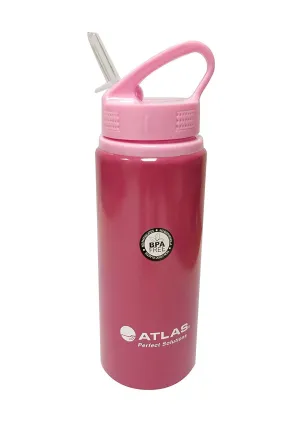 Atlas Water Bottle Sipper Aluminium 0.6 Liter Red