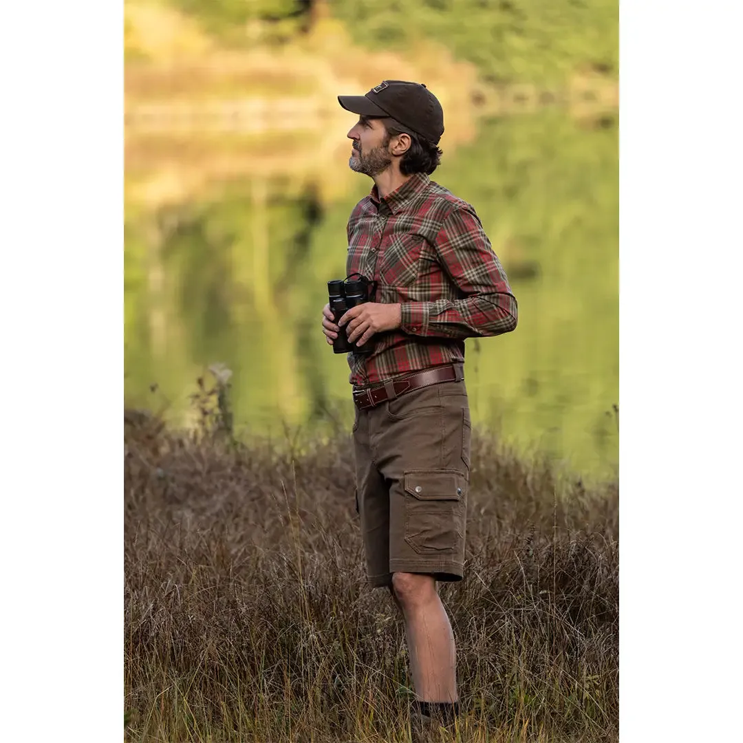 Austin Oxford Cotton Shorts - Teak by Blaser