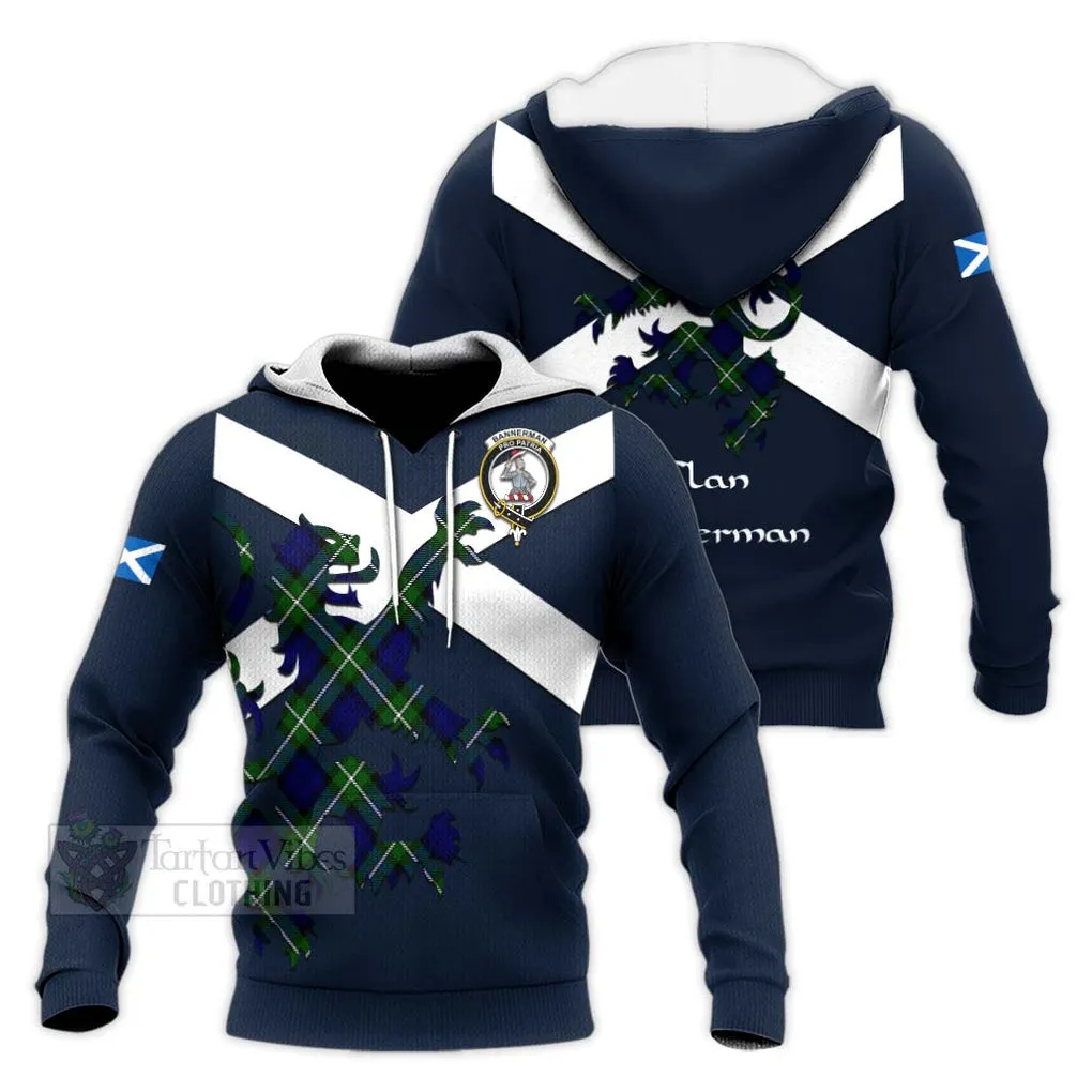 Bannerman Tartan Lion Rampant Knitted Hoodie Proudly Display Your Heritage with Alba Gu Brath and Clan Name