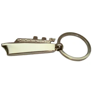 Bassin and Brown Ship Keyring - Silver