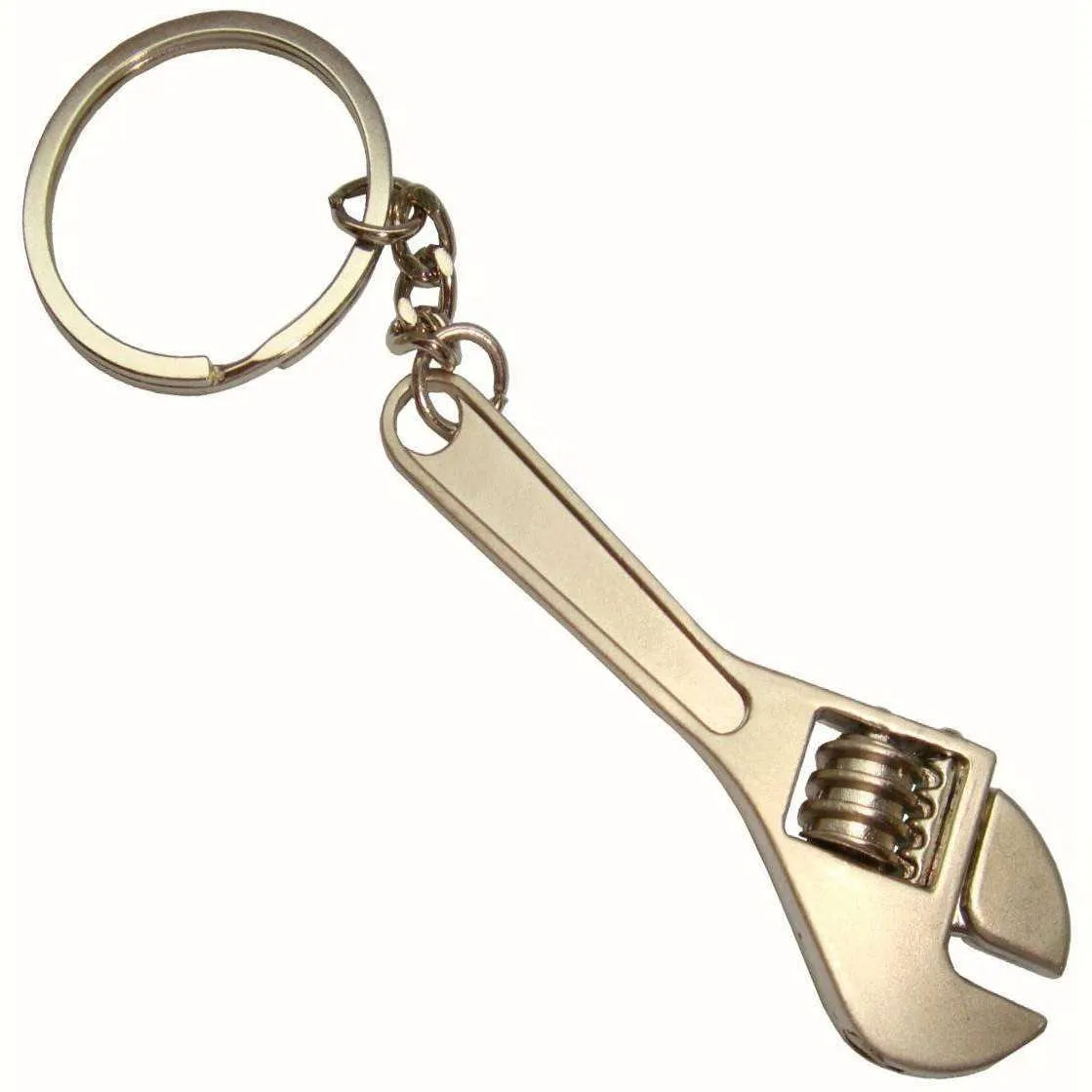 Bassin and Brown Wrench Keyring - Matte Silver