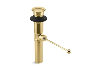 Bathroom Sink Pop-Up Clicker Drain in Vibrant Polished Brass (9.75" x 4.75" x 4.75")