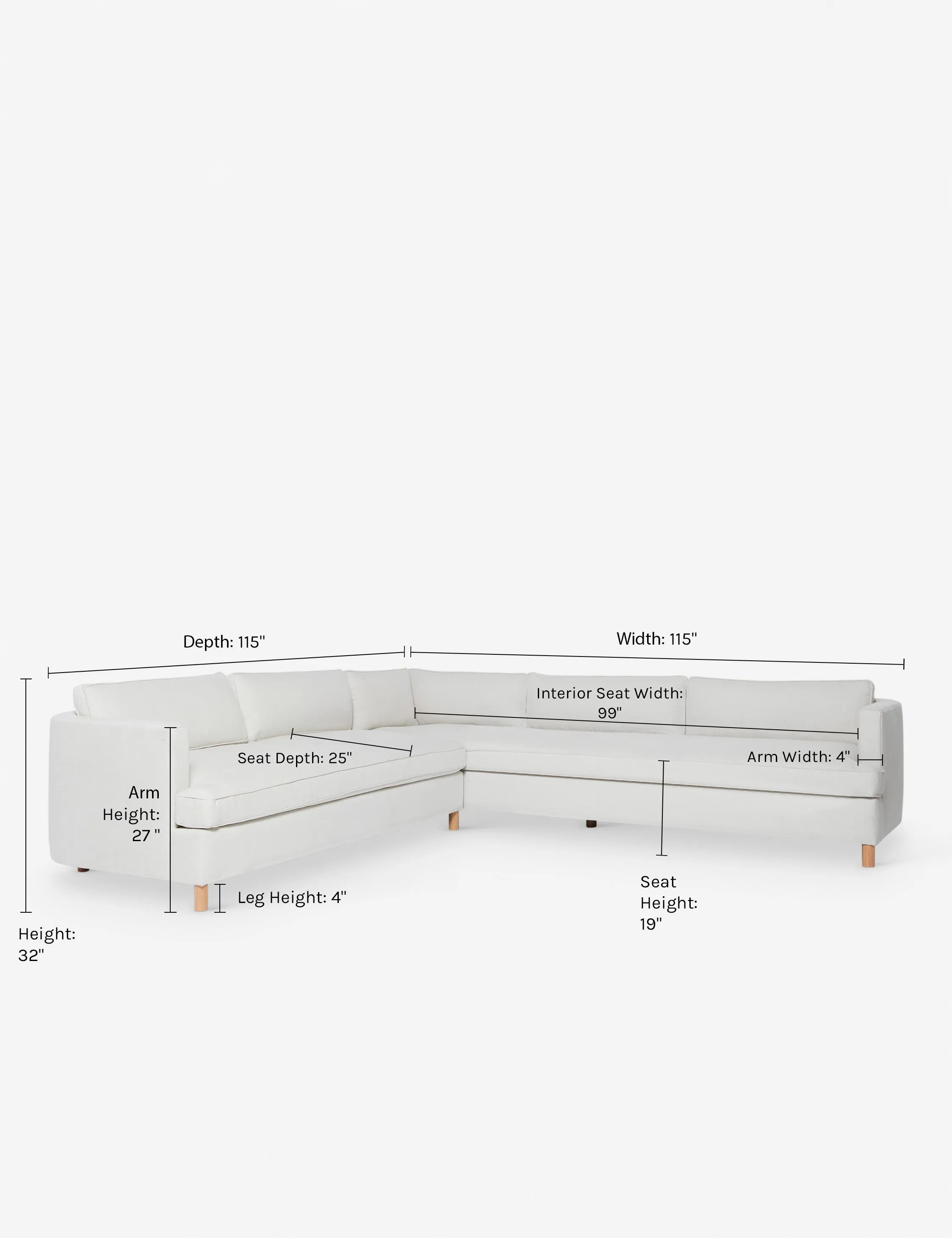 Belmont Corner Sectional Sofa by Ginny Macdonald