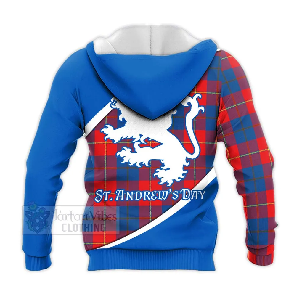 Blane Family Crest Tartan Knitted Hoodie Celebrate Saint Andrew's Day in Style