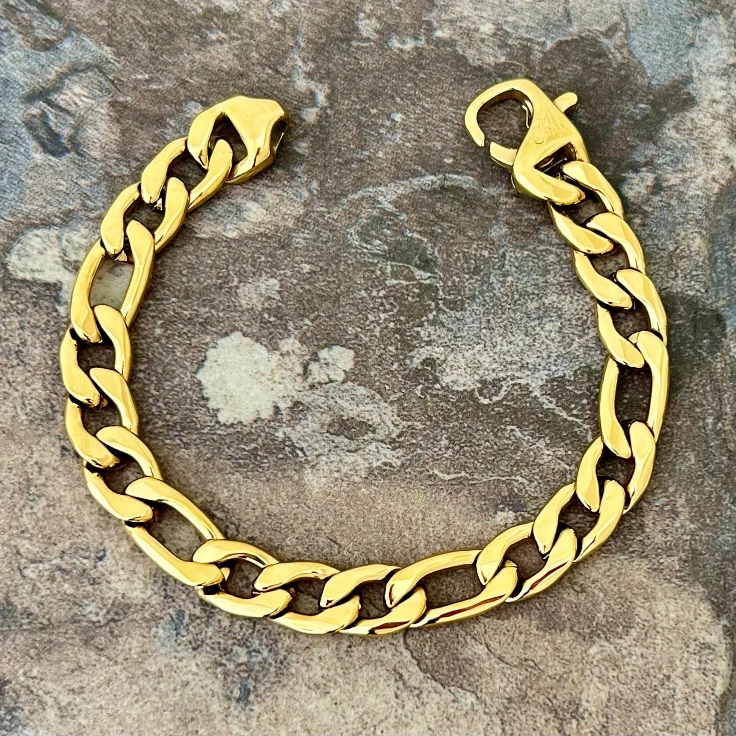 Bracelet Figaro - 1/4" Sicilian - Gold - FB05