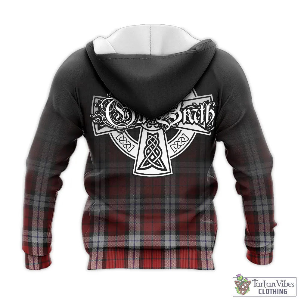 Brodie Dress Tartan Knitted Hoodie Featuring Alba Gu Brath Family Crest Celtic Inspired