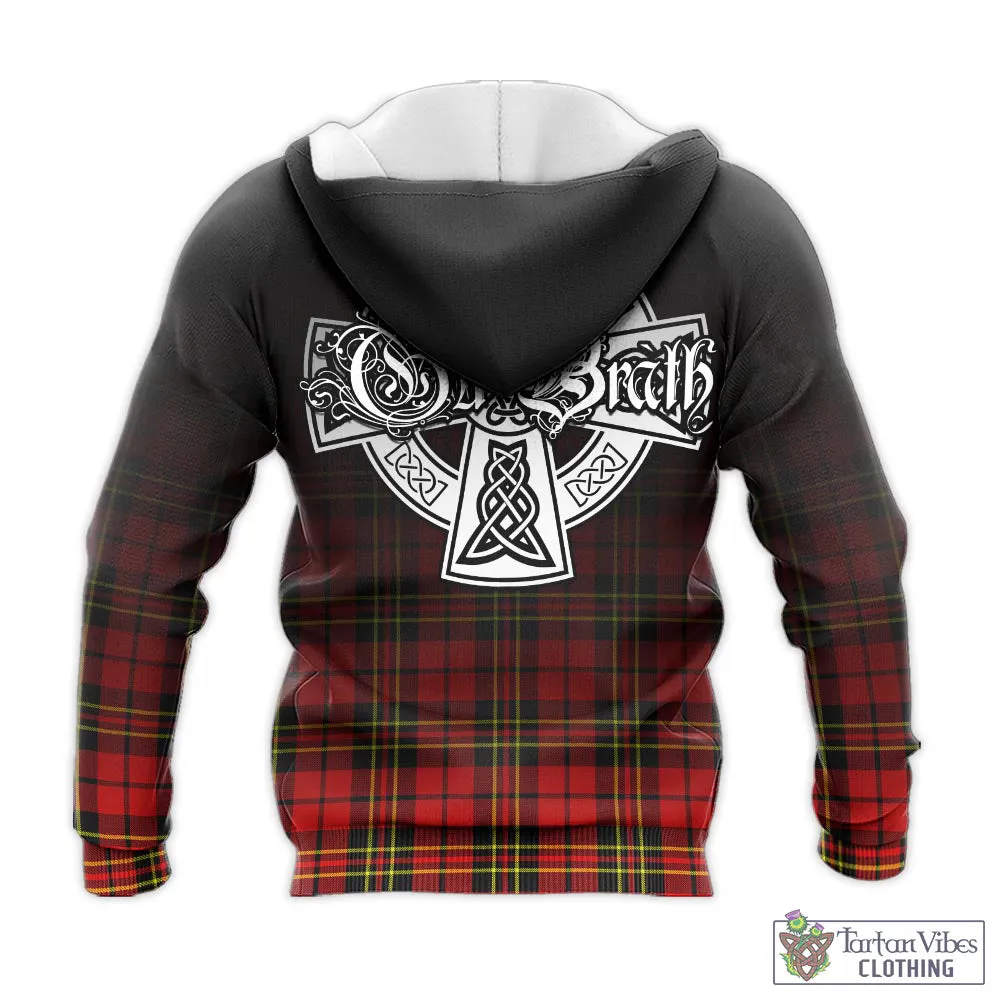 Brodie Modern Tartan Knitted Hoodie Featuring Alba Gu Brath Family Crest Celtic Inspired