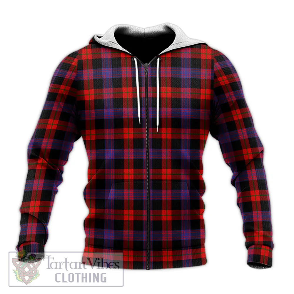 Brown (Broun) Tartan Knitted Hoodie