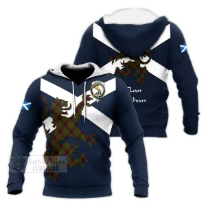 Buchan Tartan Lion Rampant Knitted Hoodie Proudly Display Your Heritage with Alba Gu Brath and Clan Name