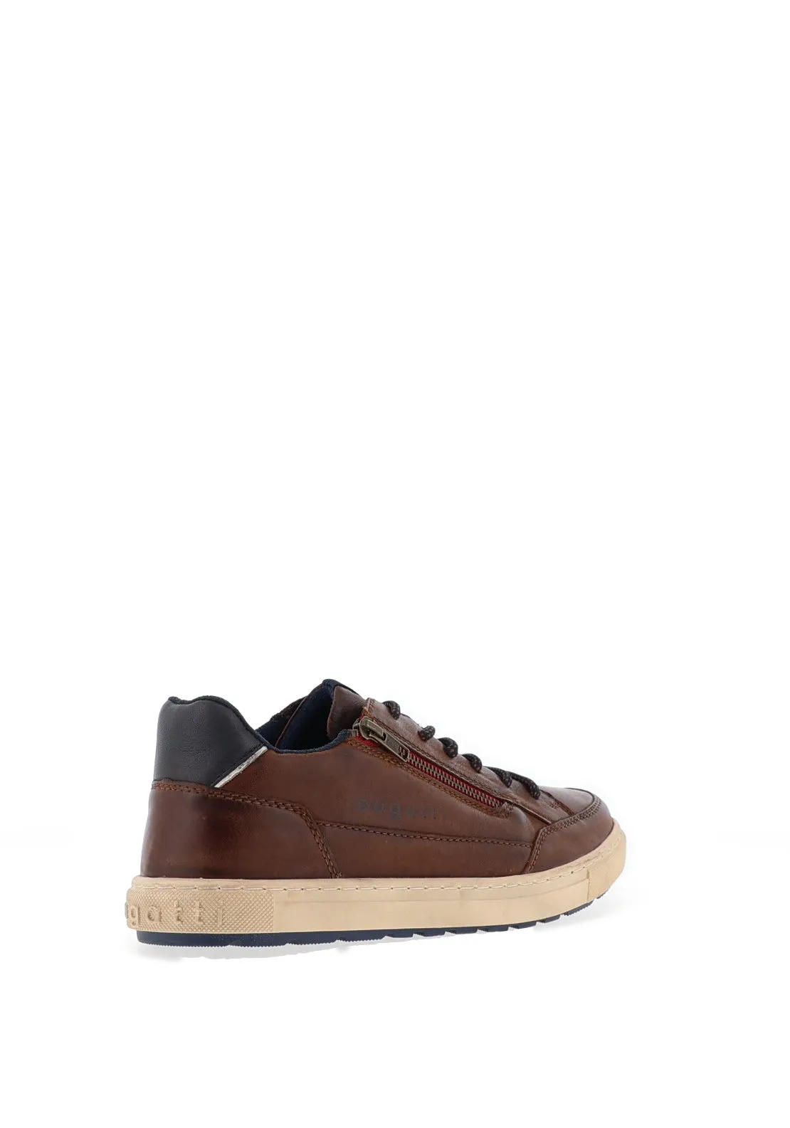 Bugatti Size Zip Casual Shoes, Brown