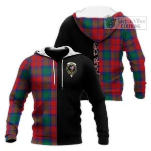 Byres (Byses) Tartan Knitted Hoodie with Family Crest and Half Of Me Style