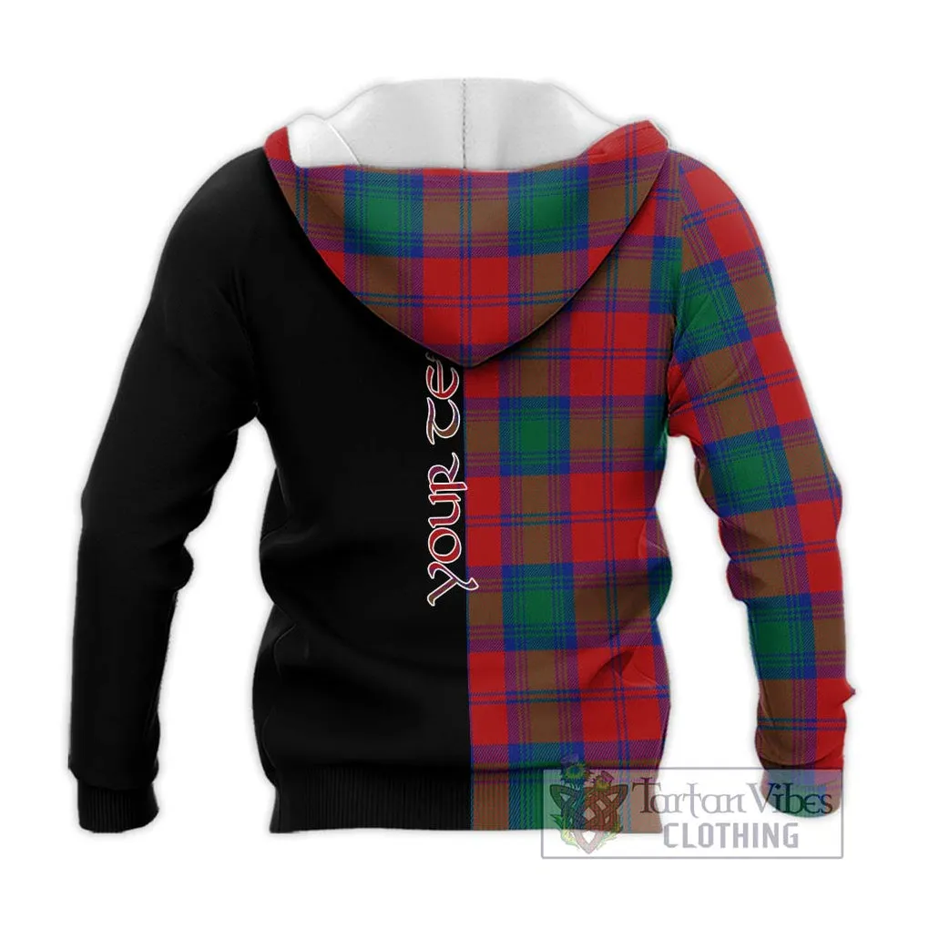 Byres (Byses) Tartan Knitted Hoodie with Family Crest and Half Of Me Style