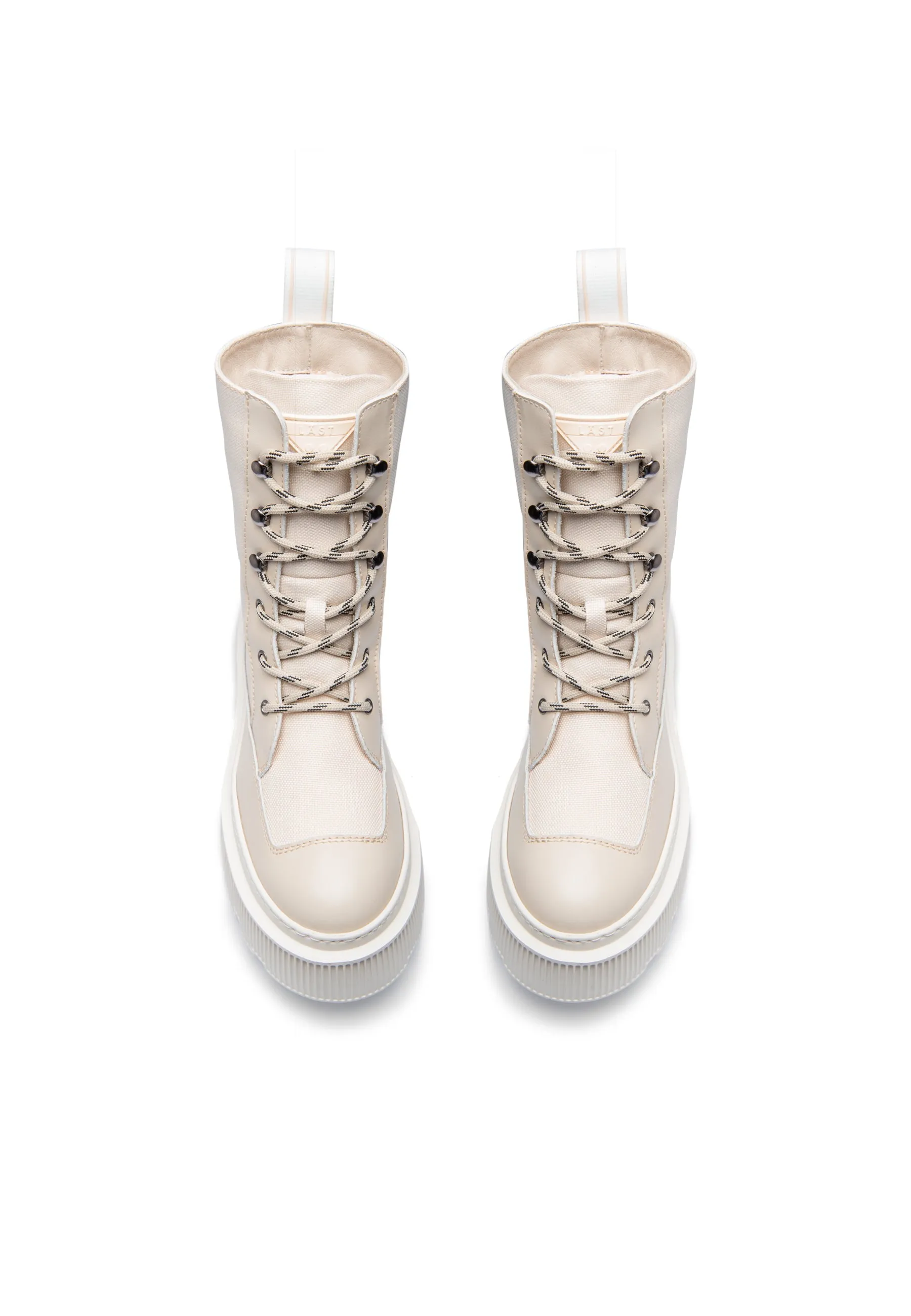 Caroline Creme High Chunky Boots