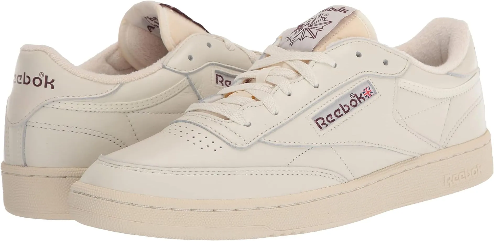 Club C 85 Reebok Sneakers, Chalk/Alabaster/Maroon