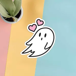 Dalix Heartly Ghost Sticker