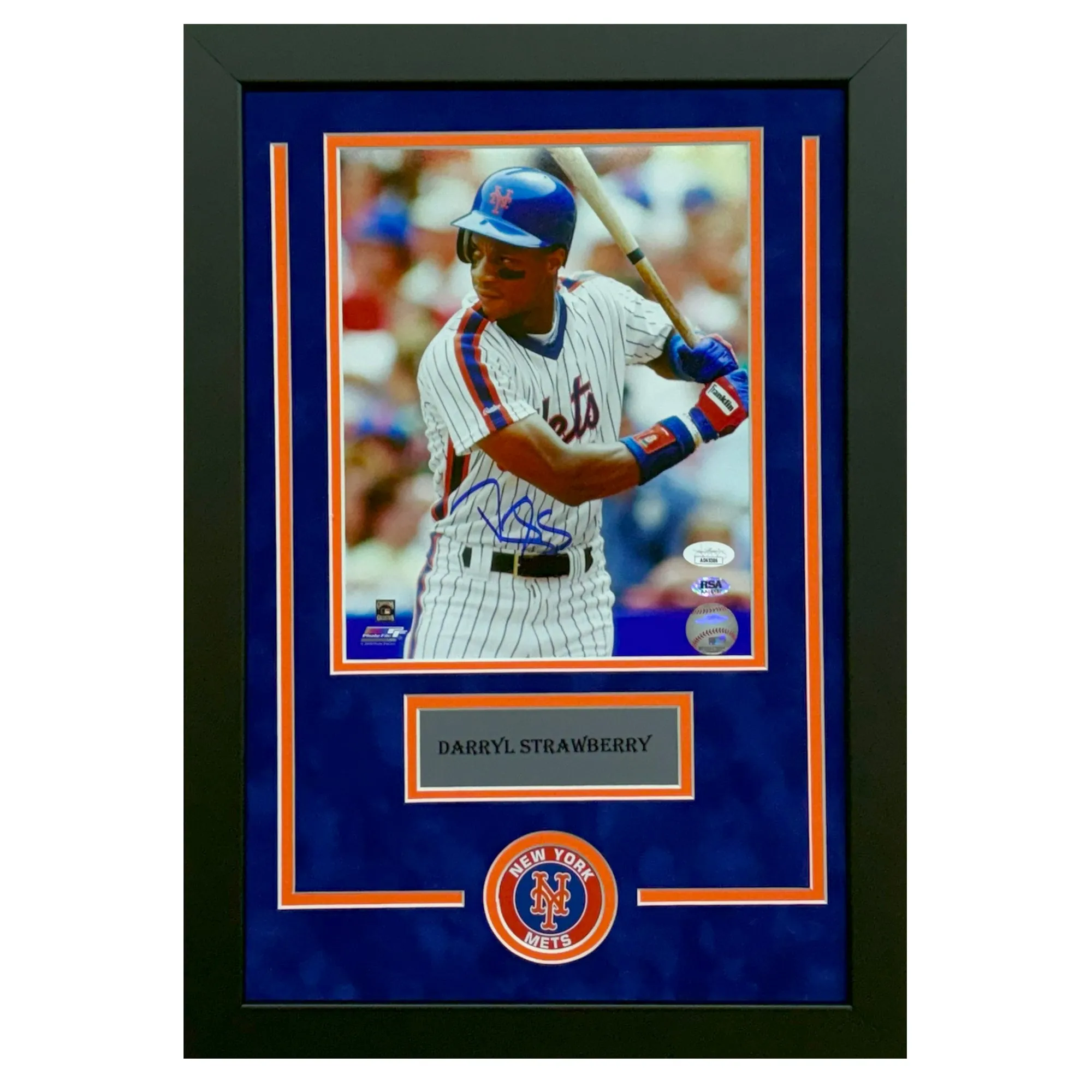 Darryl Strawberry Hand Signed & Framed New York Mets 8x10 Photo (JSA)