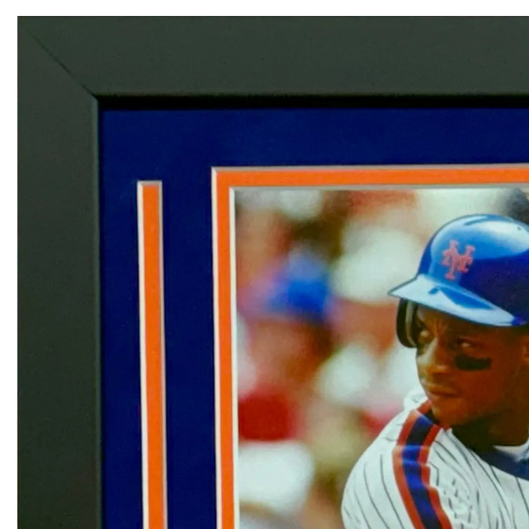 Darryl Strawberry Hand Signed & Framed New York Mets 8x10 Photo (JSA)