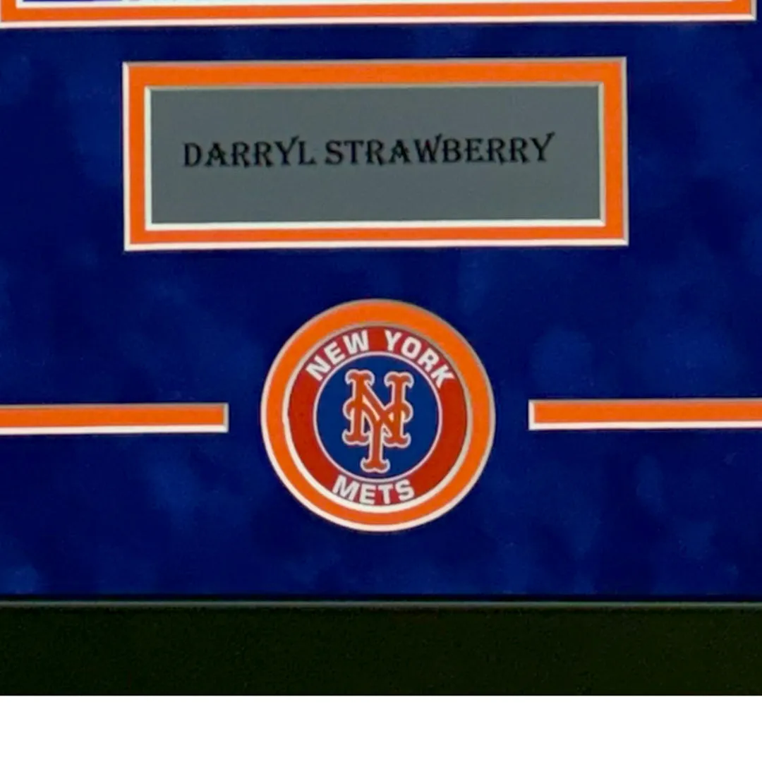 Darryl Strawberry Hand Signed & Framed New York Mets 8x10 Photo (JSA)