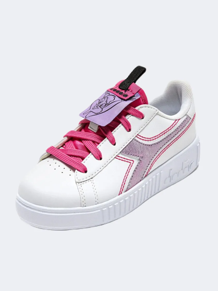 Diadora Game Step Lola Ps-Girls Lifestyle Shoes White/Violet Iris