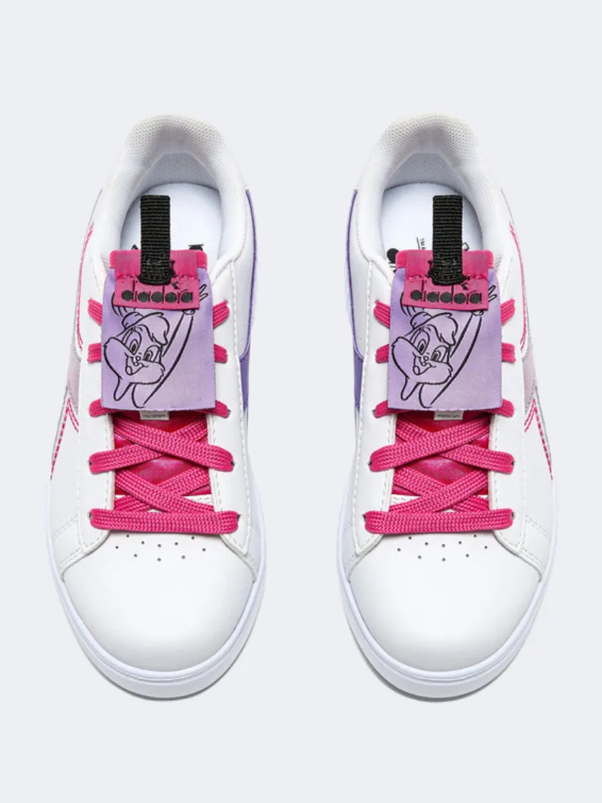 Diadora Game Step Lola Ps-Girls Lifestyle Shoes White/Violet Iris