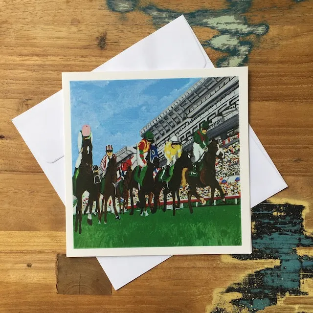 diFV-art Horse Racing Greeting Card