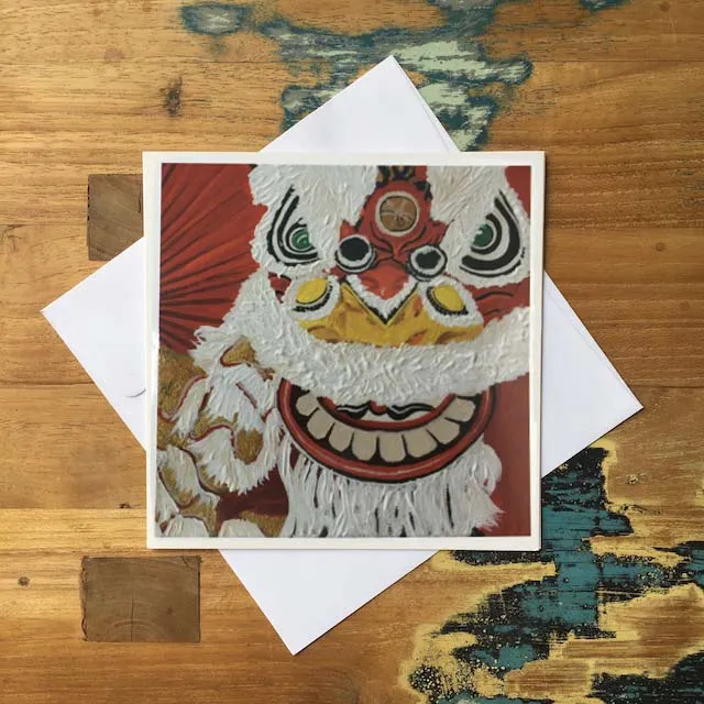 diFV-art Lion Dance Greeting Card