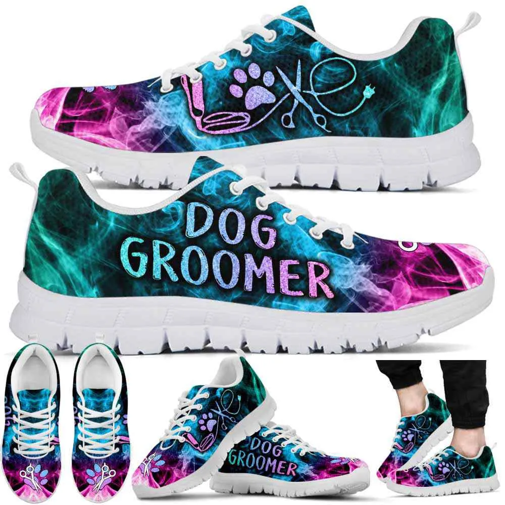 Dog Groomer Sneaker, Dog Groomer Teal Smoke Love Sneakers Shoes, Best Running Shoes, Unique Gifts For Dog Lovers