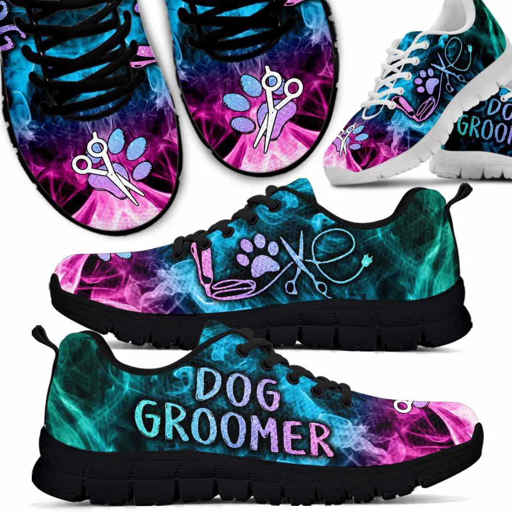 Dog Groomer Sneaker, Dog Groomer Teal Smoke Love Sneakers Shoes, Best Running Shoes, Unique Gifts For Dog Lovers