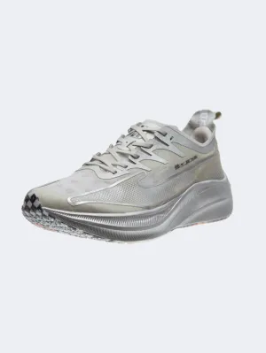 Erke Cushioning Men Running Shoes Silver/Black