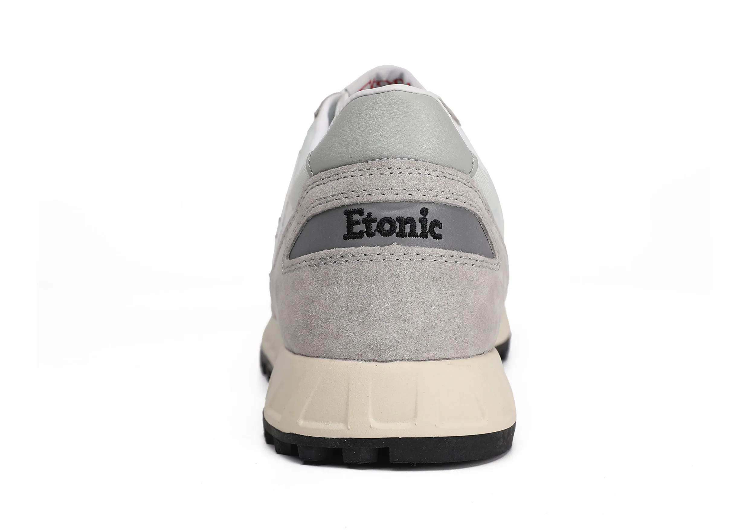 Etonic PR538 runners in grey suede, white nylon and black details.