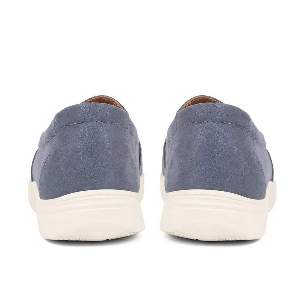 Extra Wide Fit Leather Slip-On Shoes - CORETTE / 324 048